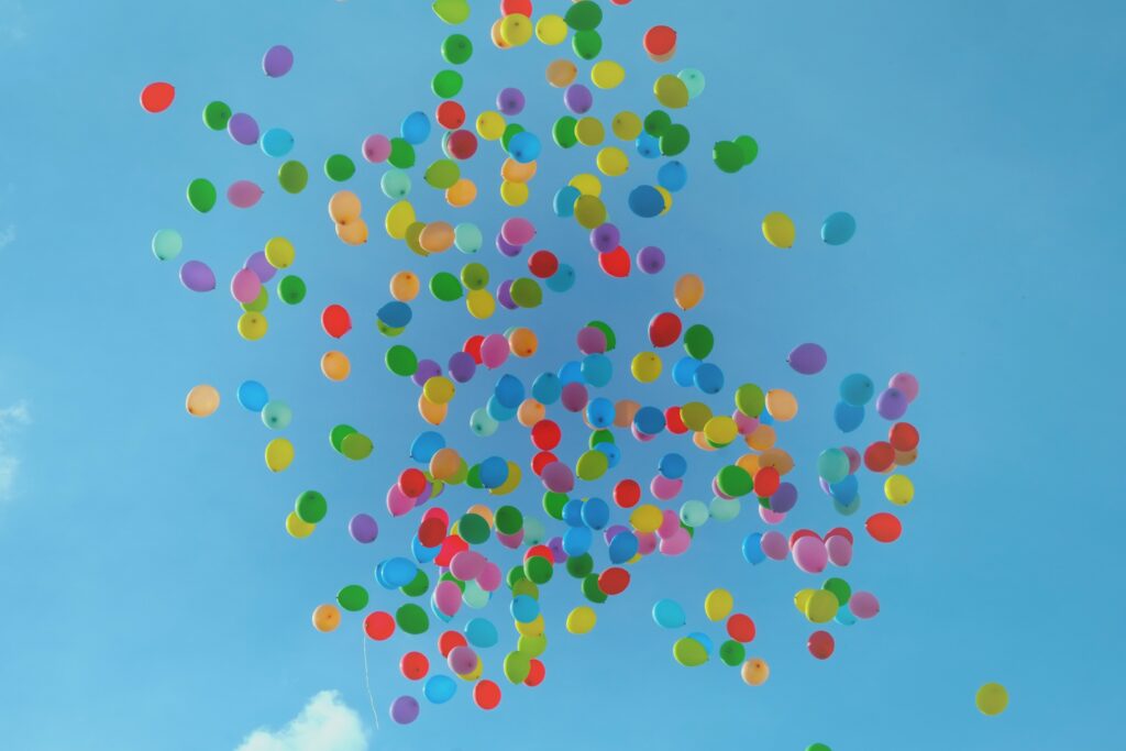 Balloons Against a Blue Sky