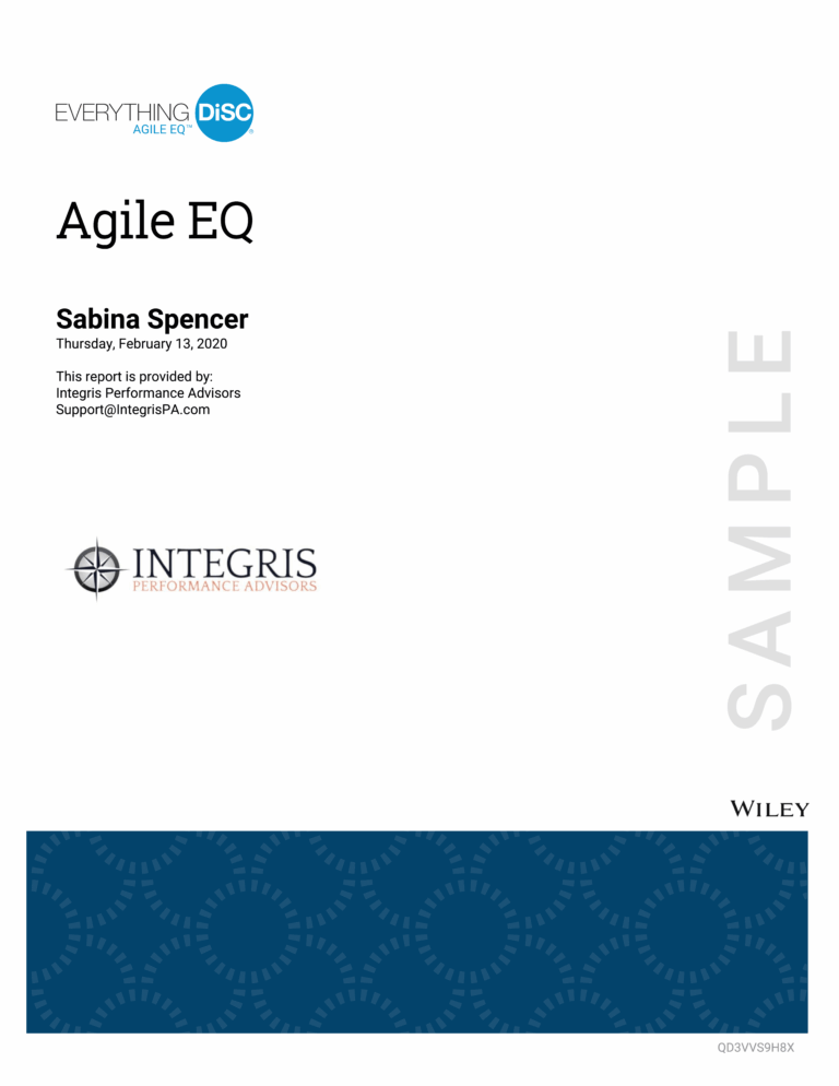 Agile EQ Sample Report Cover